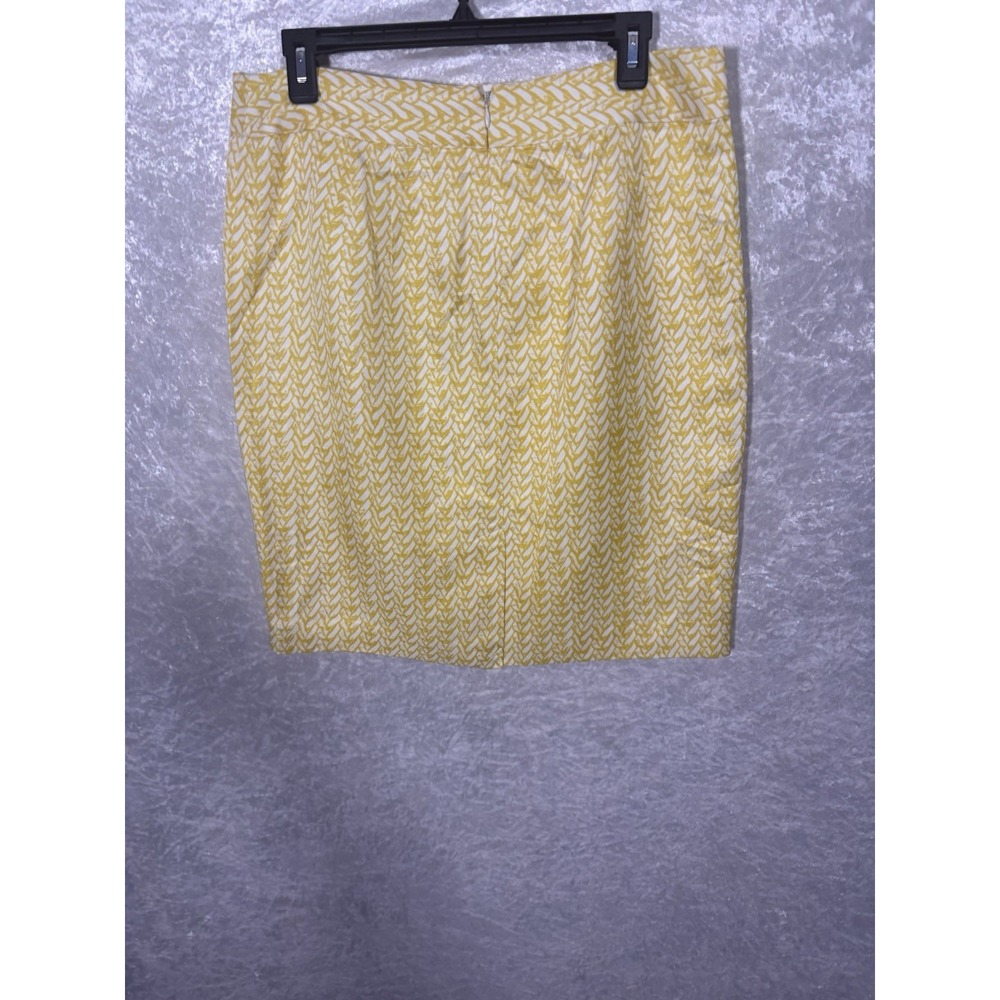 Banana Republic 100% Silk Top and Skirt  Sz 12 Yellow Office Career School - Picture 3 of 9